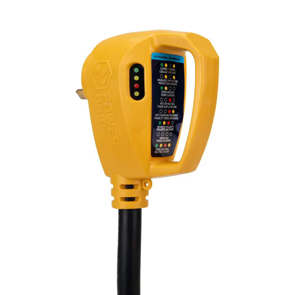 Camco Power Grip RV 18-Inch 30Amp Circuit Analyzer Dogbone with Integrated Surge Protection