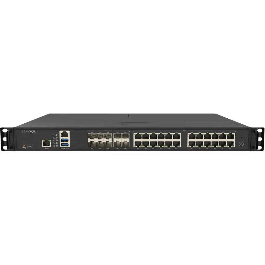 SonicWall NSa 3800 Network Security Firewall Appliance - Advanced Threat Prevention with 1U Rack-Mountable Design