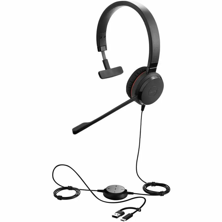 Jabra Evolve 30 II Headset with USB-C and 3.5mm Connectivity for Clear Calls and Music