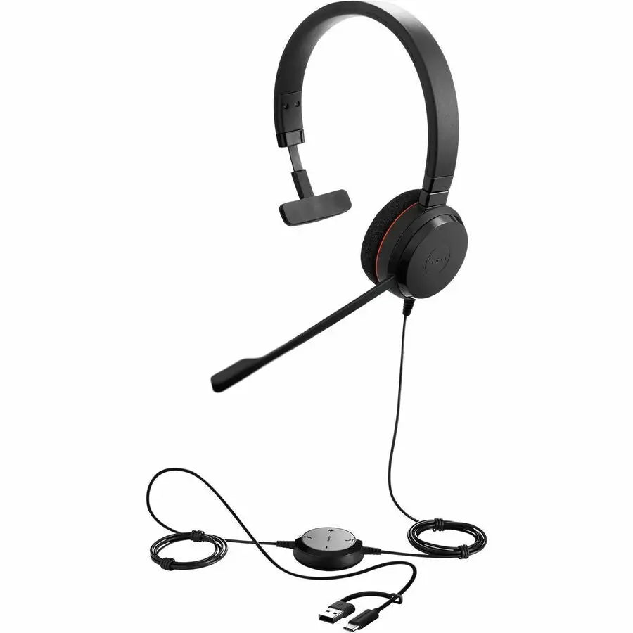 Jabra Evolve 20 Mono Teams Headset with USB-C Connection and Noise-Canceling Microphone