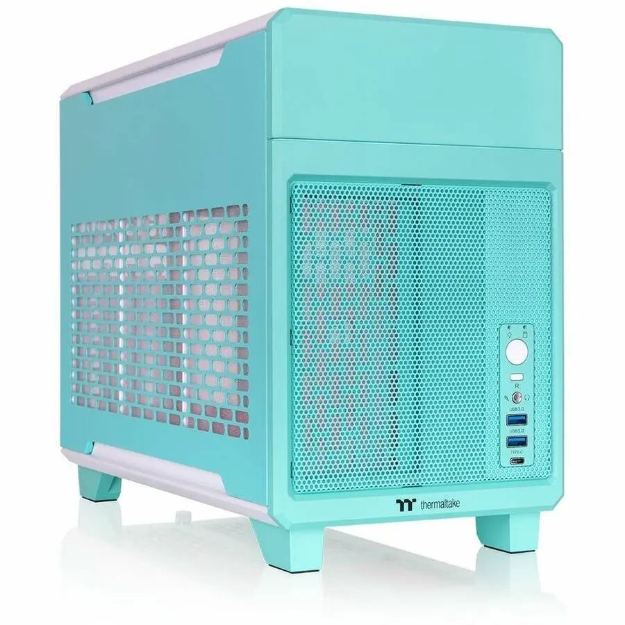 Thermaltake TR100 Mint Strawberry Mini Tower Chassis – Compact Gaming and Media Server Case with Customizable LCD Display