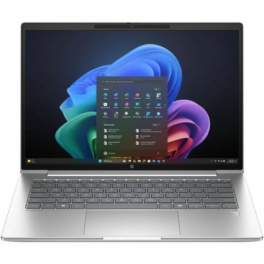 HP ProBook 4 G1q 14" Copilot+ PC Notebook - WUXGA - 60 Hz - Qualcomm Snapdragon X X1-26-100 - 16 GB - 512 GB PCIe NVMe SSD - English Keyboard - Pike Silver
