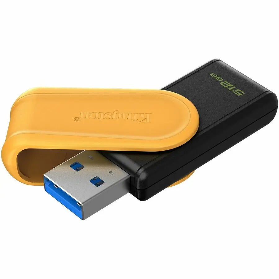 Kingston DataTraveler Exodia S 512GB USB 3.2 Gen 1 Flash Drive in Yellow with Swivel Cap