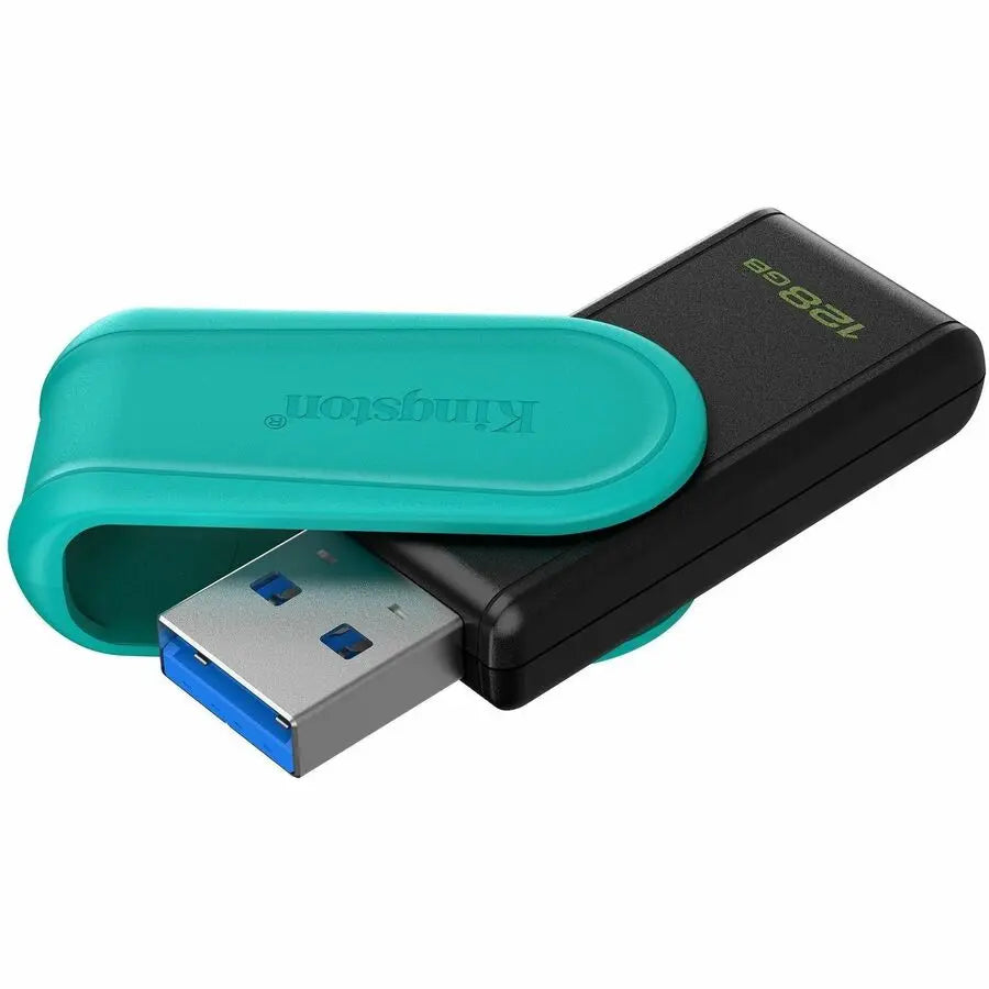 Kingston DataTraveler Exodia S 128GB USB 3.2 Gen 1 Flash Drive with Swivel Cap - Turquoise