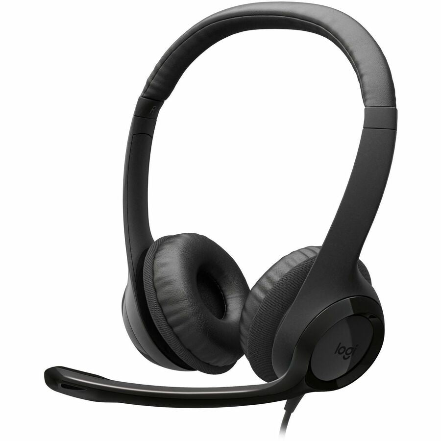 Logitech H390 Wired Headphones with Microphone – USB-C Stereo Headset for Clear Calls and Music