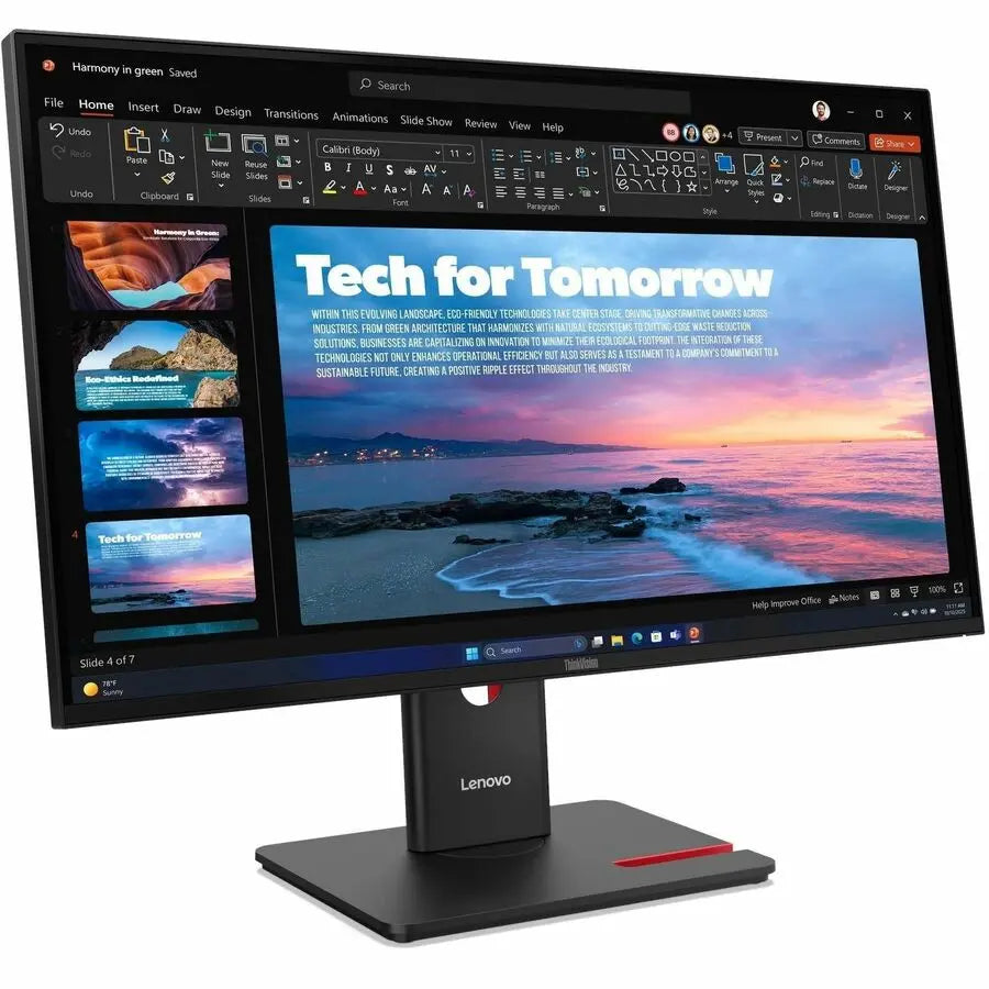 Lenovo ThinkVision T27QD-40 27" Class WQHD LED Monitor - 16:9 - Eclipse Black