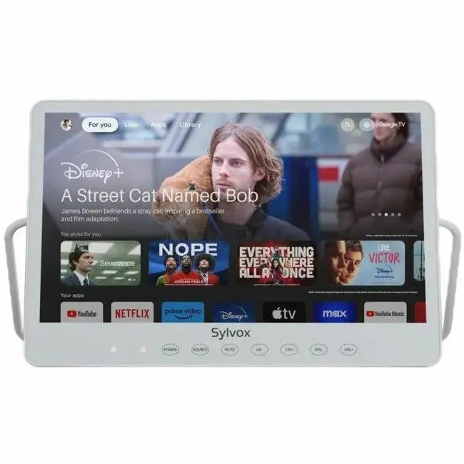 SYLVOX PT16A0KGGB 15.6-Inch Waterproof Portable Smart LED-LCD TV with Built-in Battery and 1080P Full HD Display