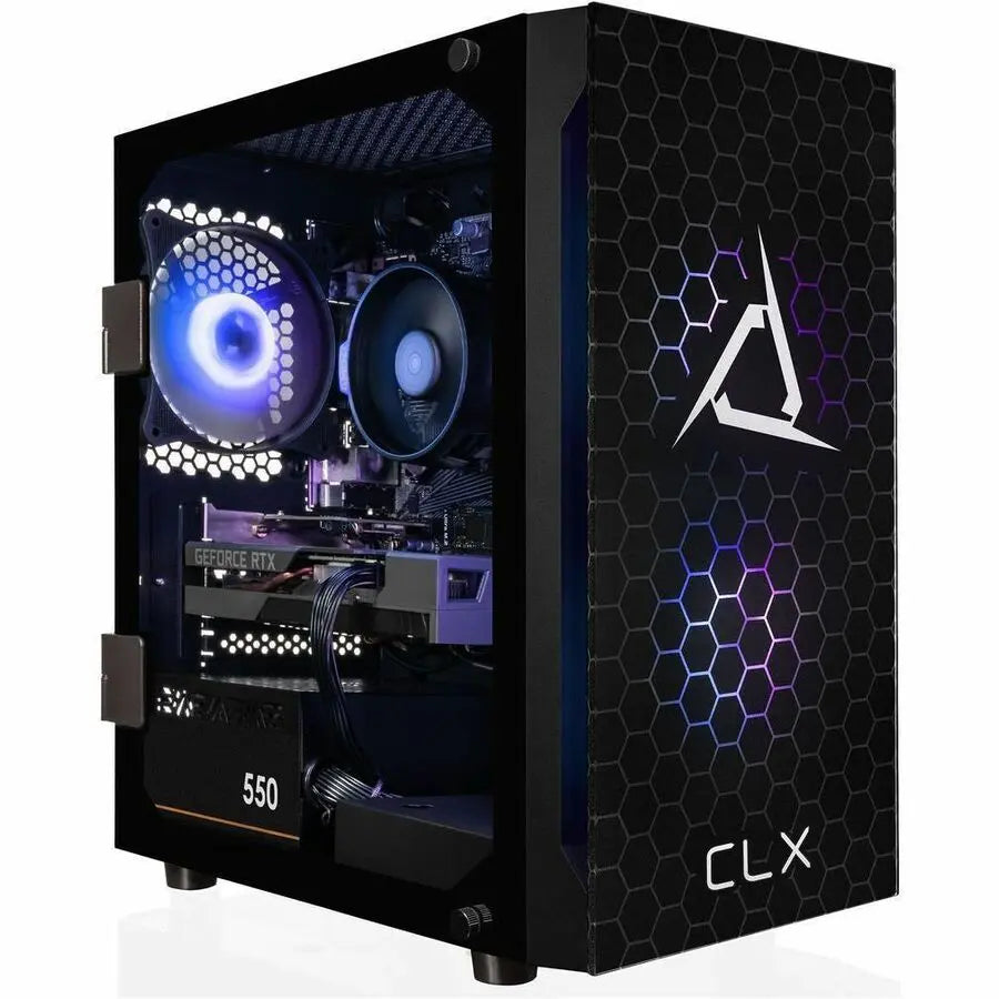 CLX SET TGMSETRTA5502BM Gaming Desktop Computer with AMD Ryzen 5 8400F, NVIDIA GeForce RTX 5060 Ti, 32GB DDR5, 2TB SSD, Mini-Tower Black