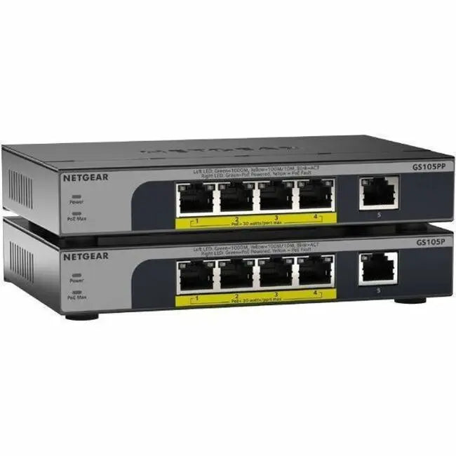 NETGEAR Business GS105PP Ethernet Switch with PoE+ for Small Business Networks