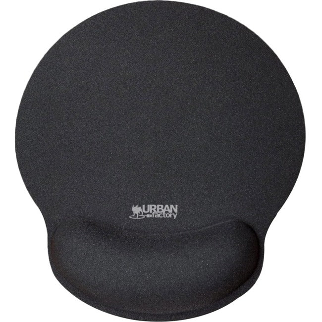 Urban Factory TSE15UF Ergonomic Gel Mouse Pad with Wrist Rest, Black