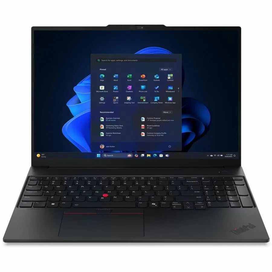 Lenovo ThinkPad E16 Gen 3 21SR0033US 16" Notebook - WUXGA - 60 Hz - Intel Core Ultra 7 255H - 16 GB - 512 GB SSD - English Keyboard - Black