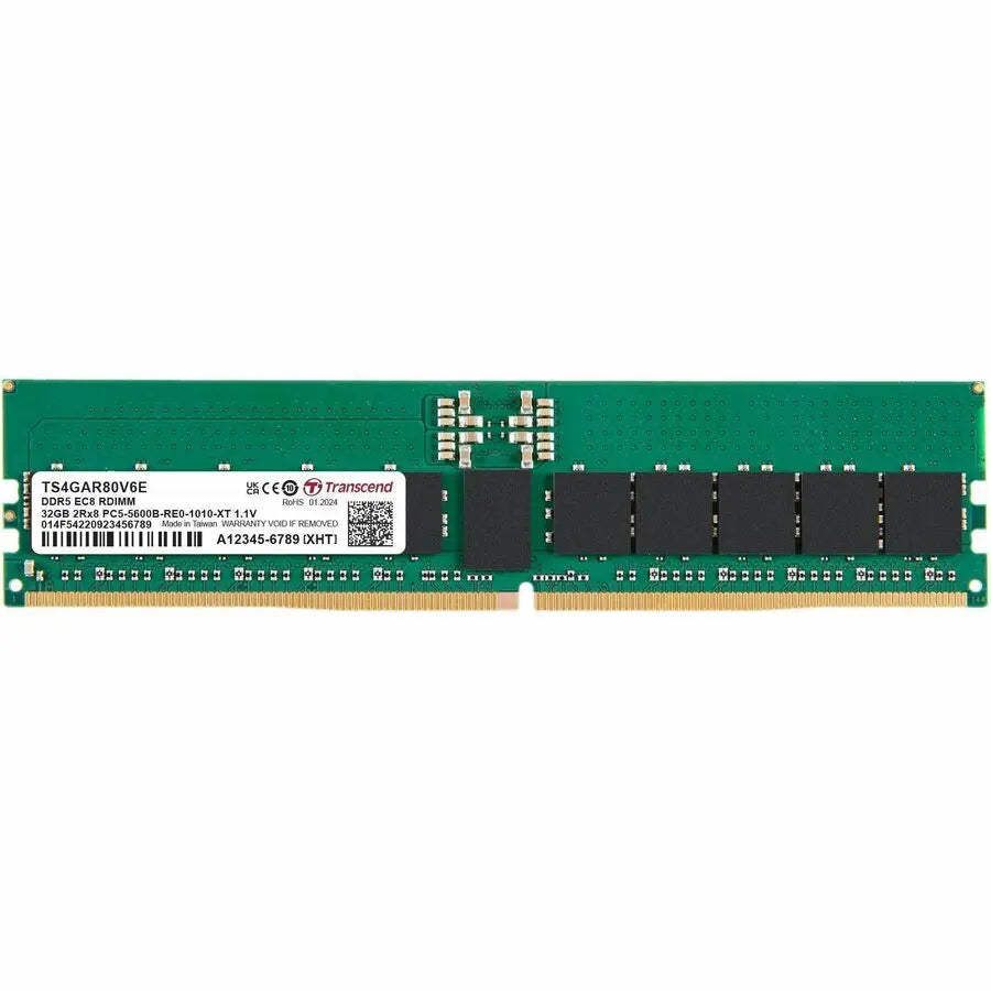 Transcend 32GB DDR5 5600 MHz Registered DIMM RAM Module - TS4GAR80V6E