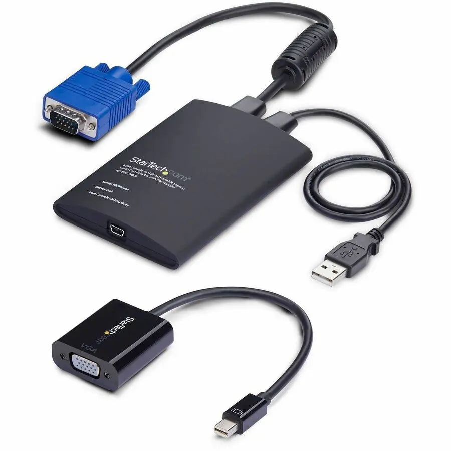 StarTech.com Portable Laptop Crash Cart Adapter, USB/VGA/Mini DisplayPort KVM Console, File Transfer/Video Capture, TAA
