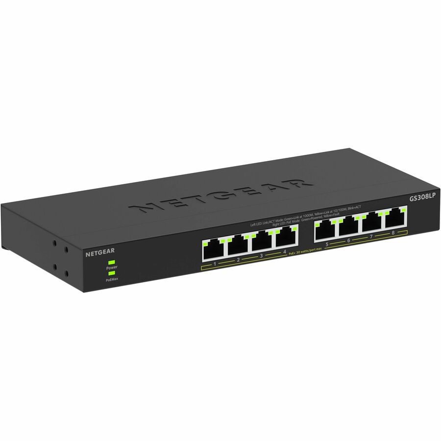 Netgear GS308LP Business Gigabit Ethernet Switch with PoE for Small Business Networks