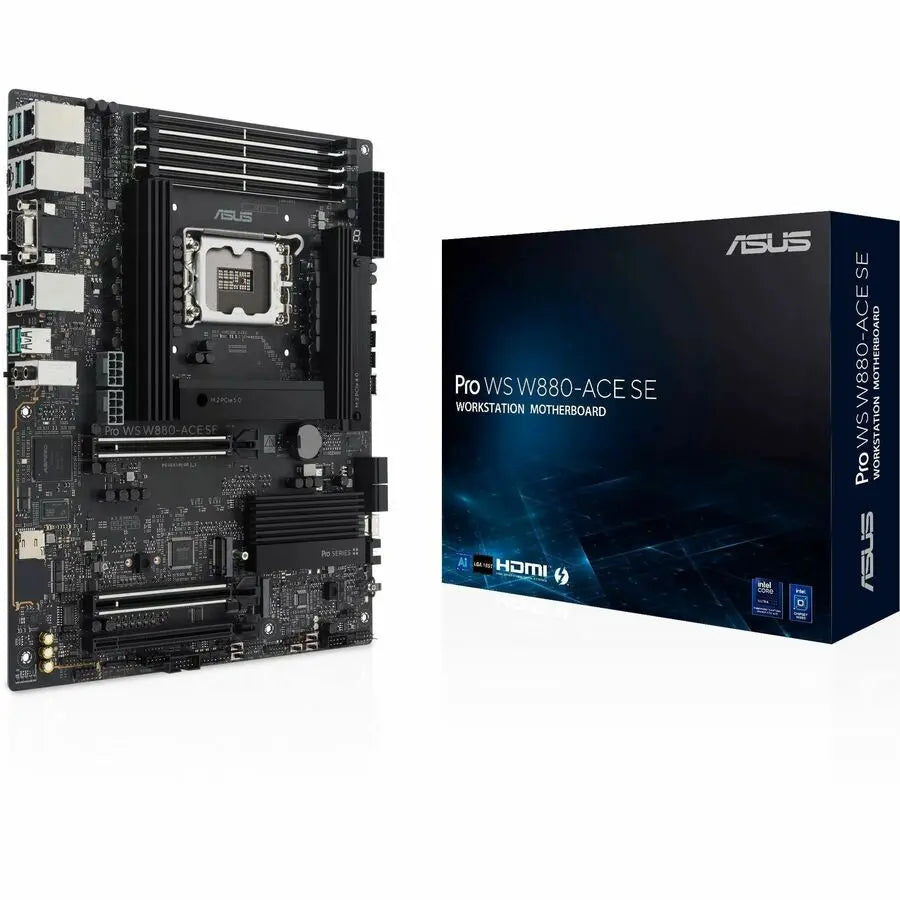 Asus Pro WS W880-ACE SE Gaming Desktop Motherboard with Intel LGA1851 Socket and Thunderbolt 4