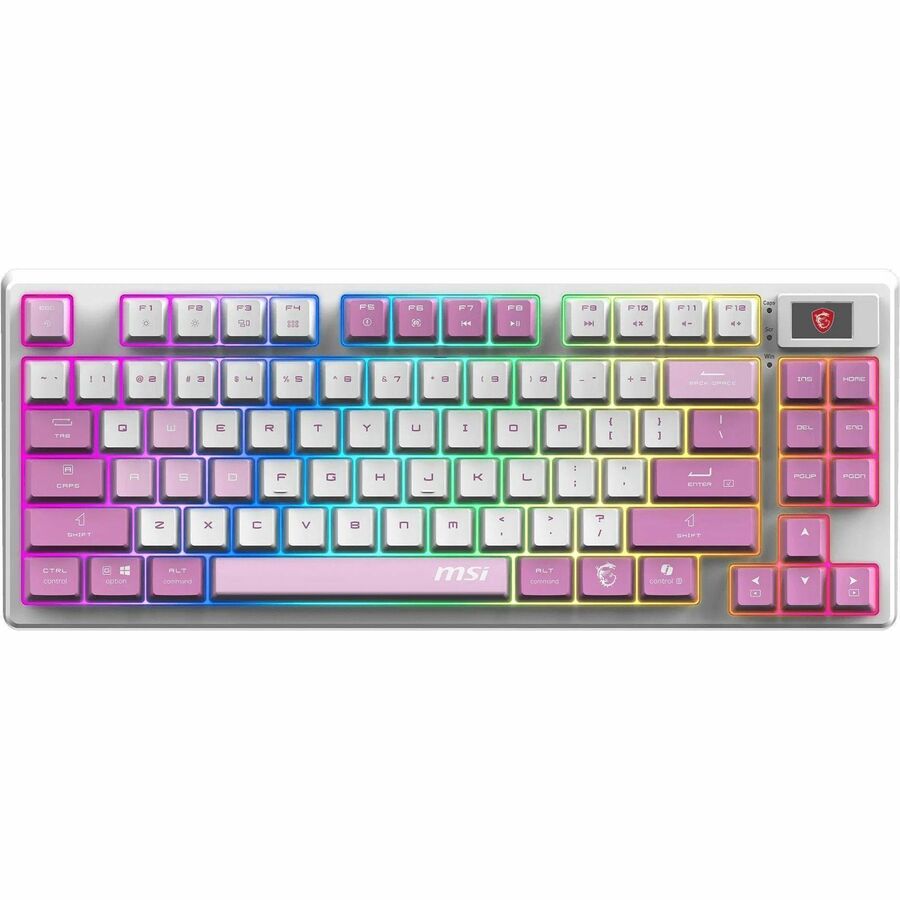 MSI Forge GK600 Violet Wireless Mechanical Gaming Keyboard with Hot-Swappable Switches and RGB Lighting