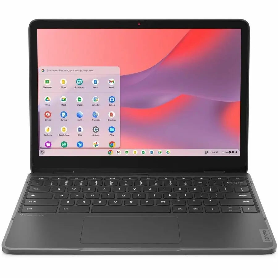 Lenovo 500e Yoga Chromebook Gen 4 2-in-1 Laptop with Intel N-Series, 12.2-Inch Display, 8GB RAM, and ChromeOS - Graphite Gray