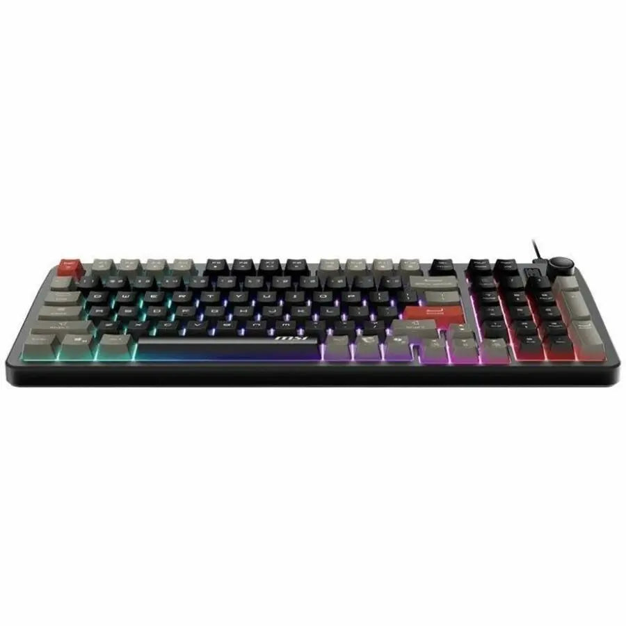 MSI FORGE GK110 Gaming Keyboard with RGB Lighting and Customizable Angles