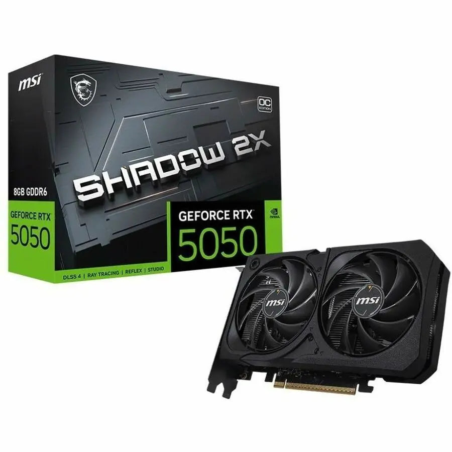MSI NVIDIA GeForce RTX 5050 8GB GDDR6 Shadow 2X OC Graphics Card