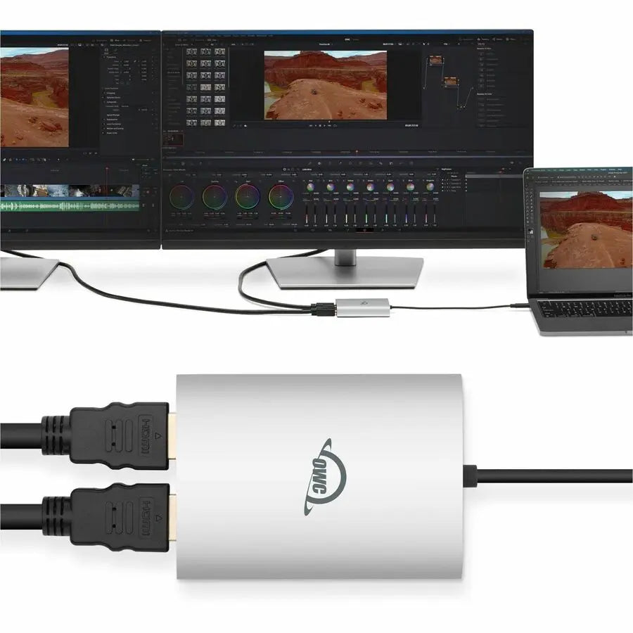 Other World Computing USB-C Dual HDMI 4K Display Adapter – Expand Your Visual Workspace
