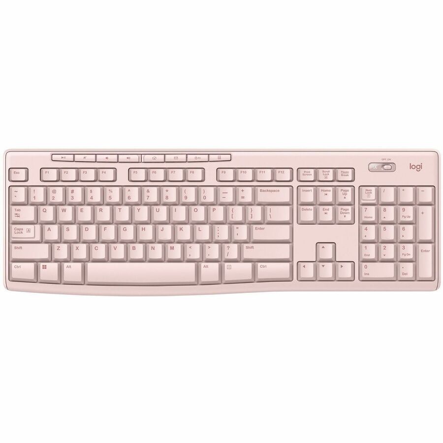 Logitech K270 Wireless Keyboard – Rose, Full-Size with Number Pad and 8 Shortcuts