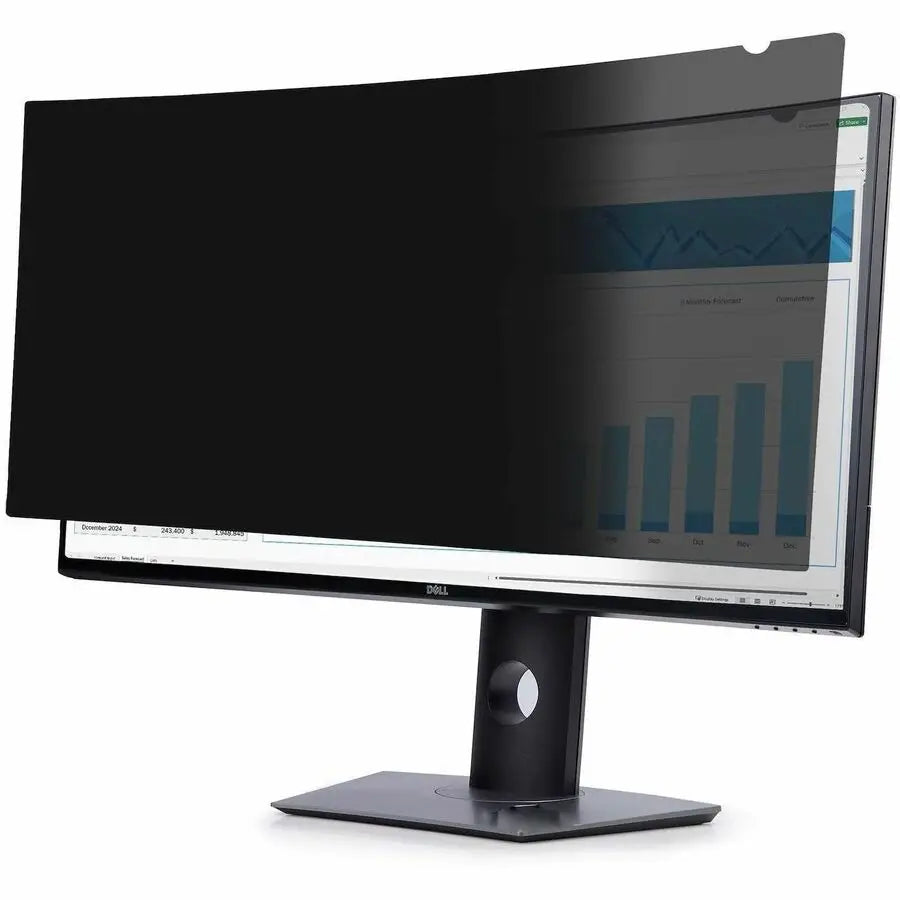 StarTech.com Privacy Screen For Dell U3824DW Curved Ultrawide 21:9 Monitor, Double-Sided, Computer Desktop Monitor Screen Protector, TAA