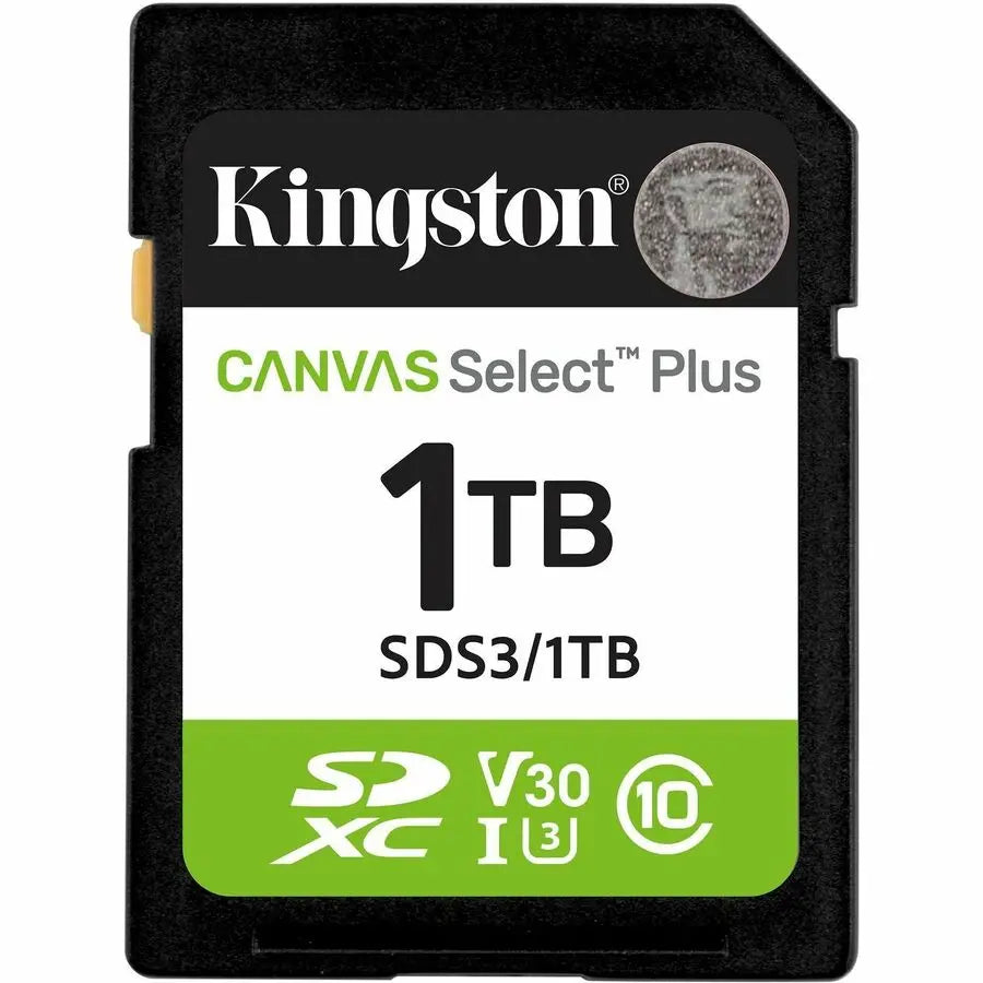 Kingston Canvas Select Plus 1TB SDXC Card – High-Speed UHS-I Memory for Cameras and HD Video