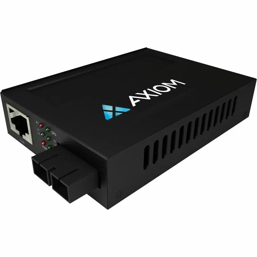 Axiom MCP32-T2-S3S40-AX 1Gbps PoE+ RJ45 to 1000Base-LX Fiber Media Converter - SC, 40km, 1310nm
