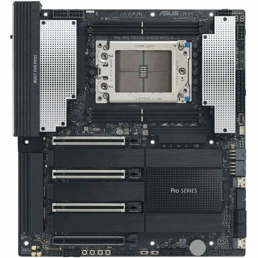 Asus Pro WS TRX50-SAGE WIFI A Workstation Motherboard - AMD sTR5 Socket, DDR5, PCIe 5.0, WiFi 7, 10 Gb LAN by ASUS Computer International