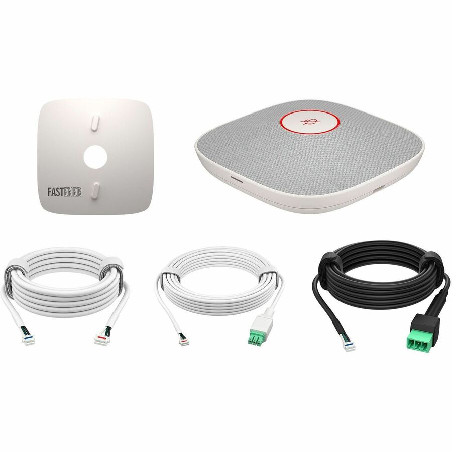Poly Studio A2 White Table Microphone with Mounting Plate - TAA Compliant