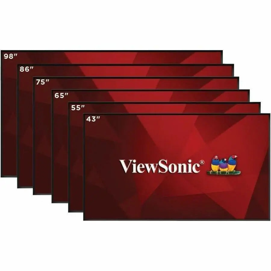 ViewSonic CDE75G3 75 Inch 4K UHD OS-Free Commercial Display with 500-nit Brightness, 1200:1 Contrast Ratio, 10W Dual Speakers, HDMI, USB C, VGA, and USB Inputs