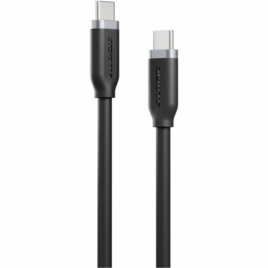 ALOGIC Elements USB-C Silicone Flexible Charging Cable, 240W, Black - ELSI5U2CCBK2