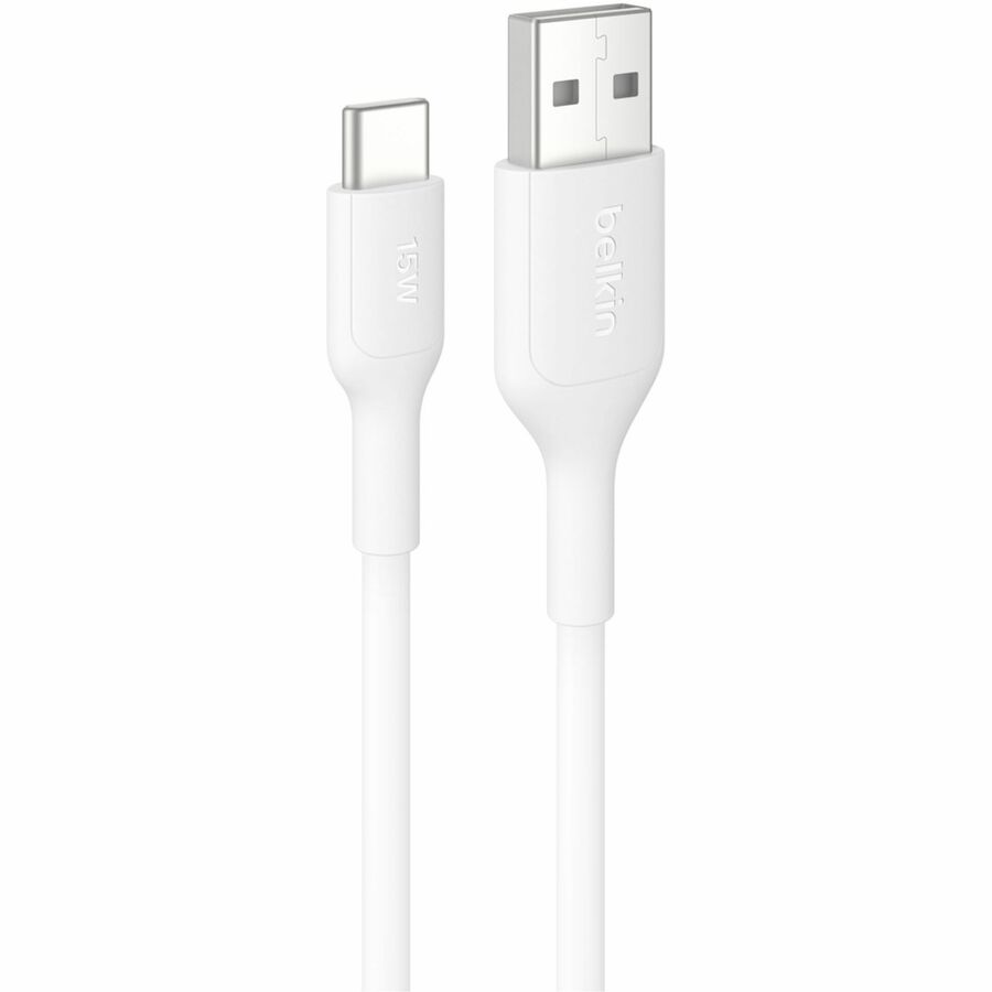 Belkin BoostCharge USB-A to USB-C Cable 15W, 3.3ft – White for Fast Charging and Data Transfer
