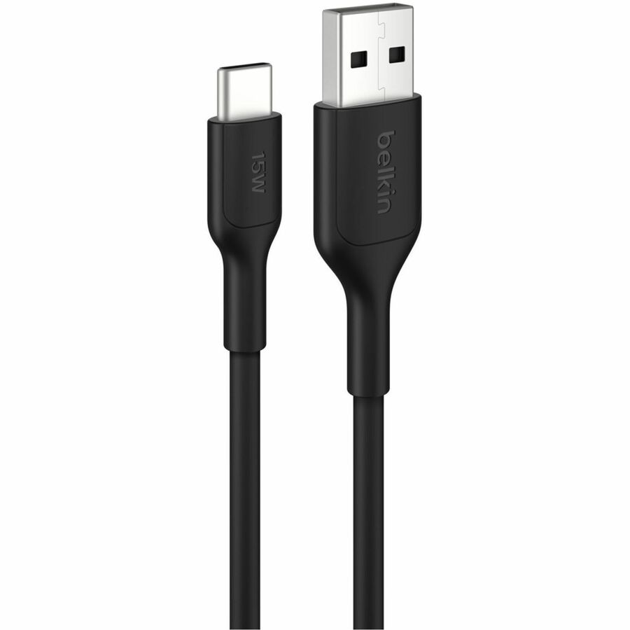 Belkin BoostCharge USB-A to USB-C Charging and Data Transfer Cable, 15W, 3.3 ft, Black, CAB021FQ1MBK