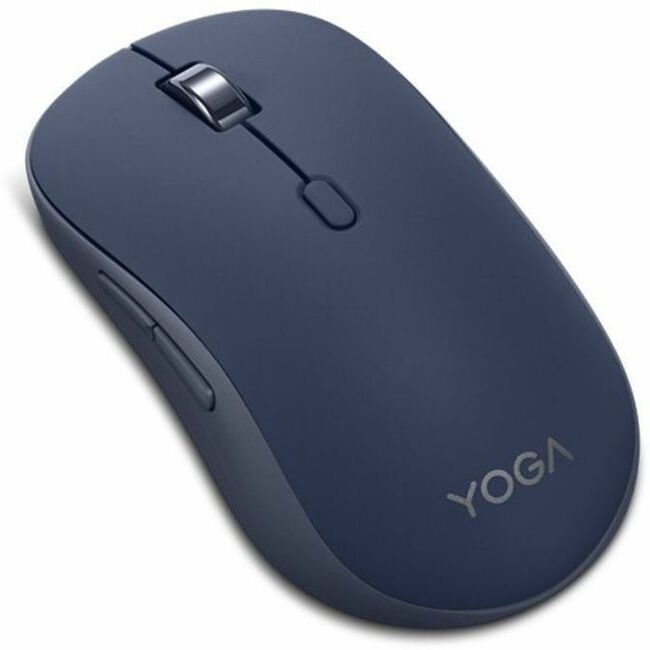 Lenovo Yoga Bluetooth Silent Mouse GY51S61923 – Ambidextrous Wireless Mouse with 4000 DPI, Silent Clicks, and 3-Device Bluetooth Connectivity in Cosmic Blue