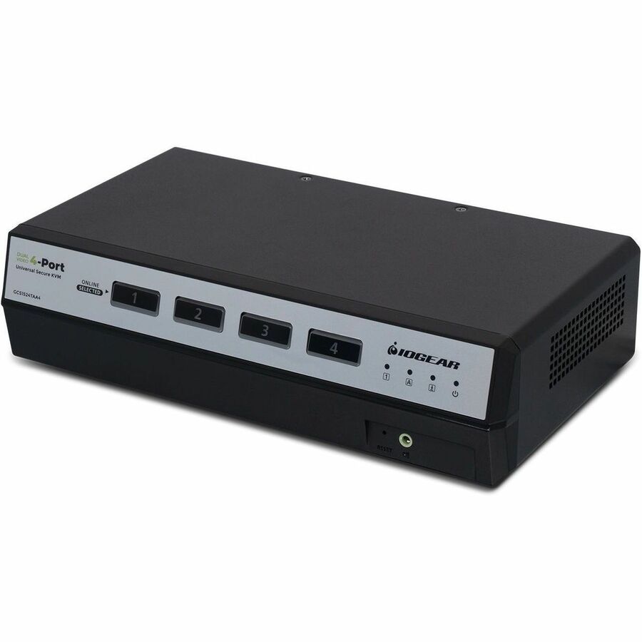 IOGEAR GCS1524TAA4 4-Port Dual Display Universal Secure KVM Switch with HDMI and DisplayPort