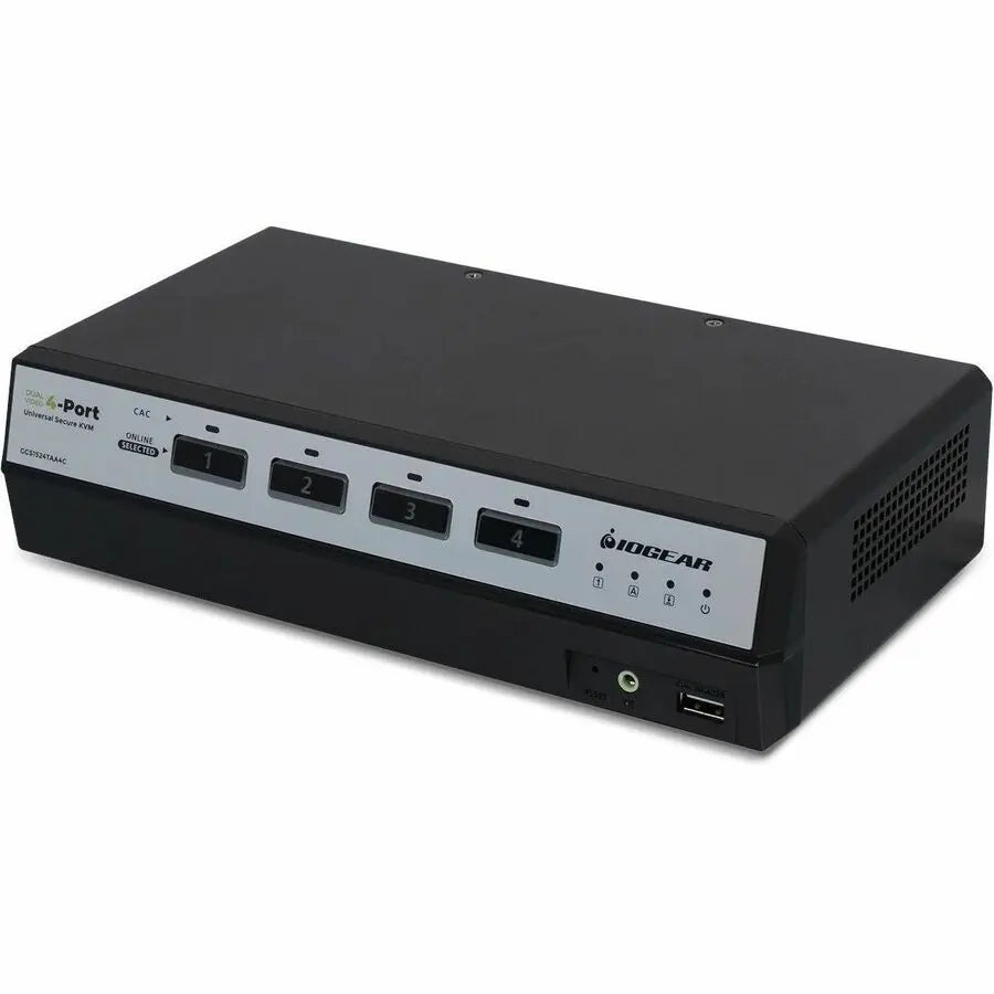 IOGEAR GCS1524TAA4C 4-Port Dual View Universal Secure KVM Switch with HDMI, DisplayPort, and CAC Support