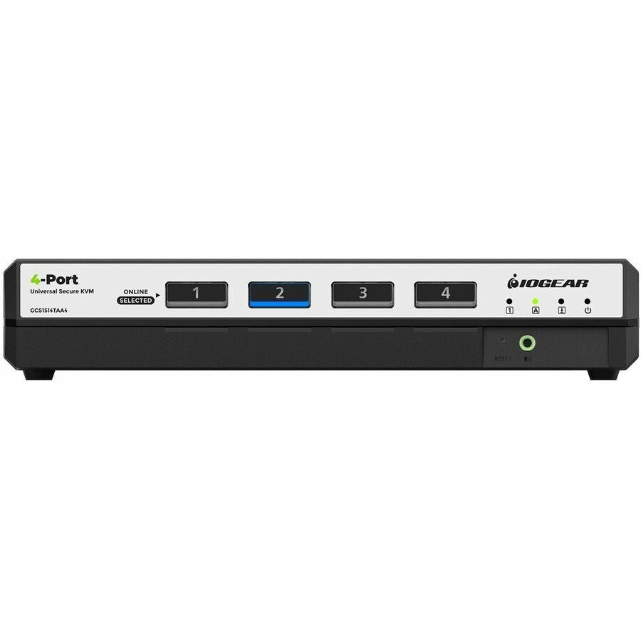 IOGEAR GCS1514TAA4 4-Port Single View Secure KVM Switch with HDMI & DisplayPort, 5K Ultra HD, NIAP & TAA Certified