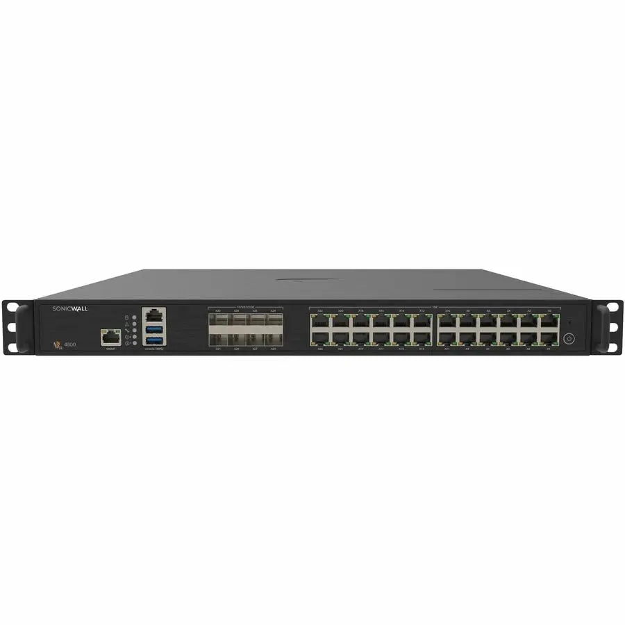 SonicWall NSa 4800 Network Security Firewall Appliance with 1U Rack Mount, 10/5/2.5/1G Support, and Multi-Gigabit Threat Protection