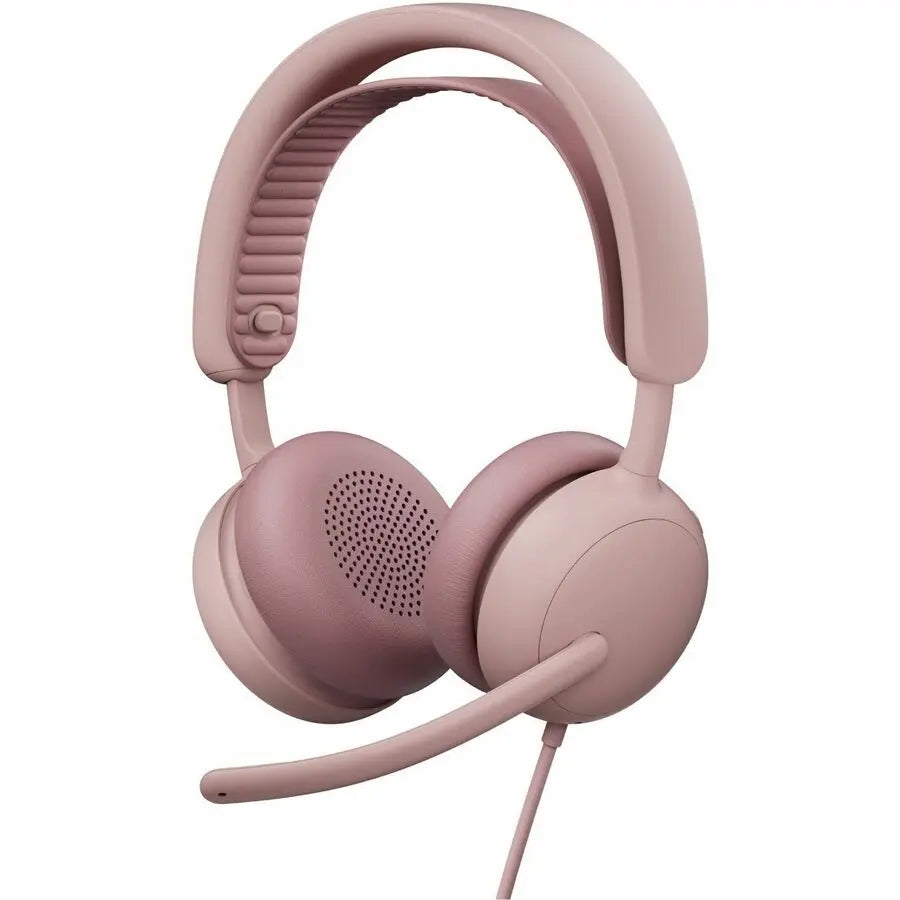 Logitech Zone Wired 2 Headset - Noise-Canceling with Adaptive Hybrid ANC, Microsoft Teams Certified, Rose