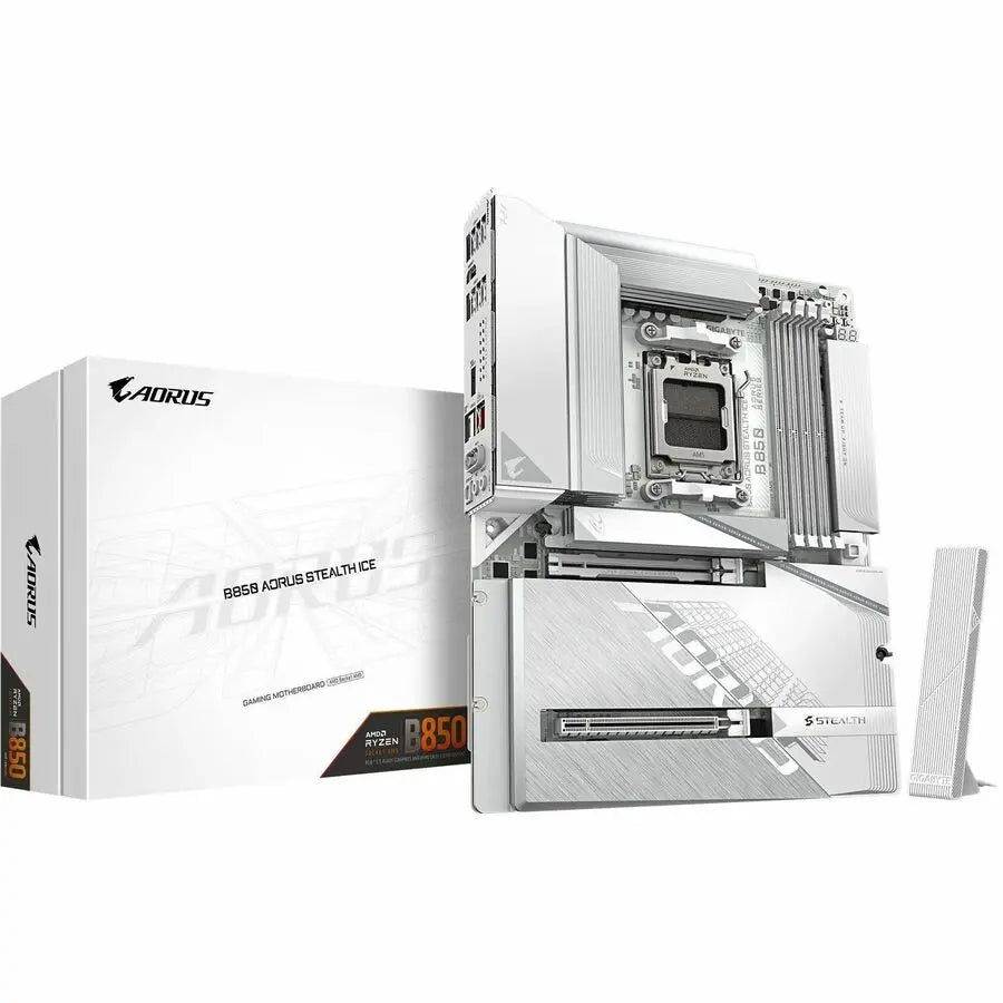 GIGABYTE B850 A STEALTH ICE Gaming Desktop Motherboard with AMD B850 Chipset and Socket AM5