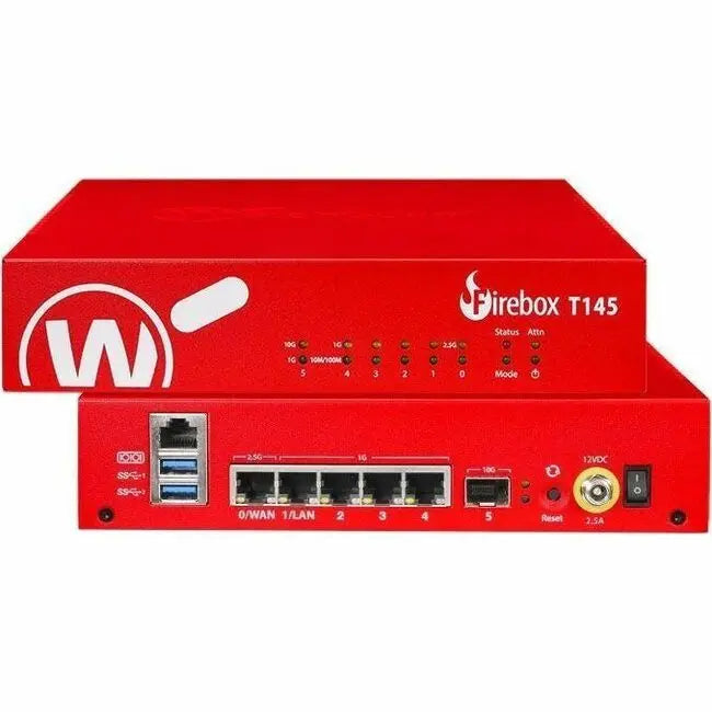 WatchGuard Firebox T145 Network Security Appliance with Total Security Suite - 3 Year Support