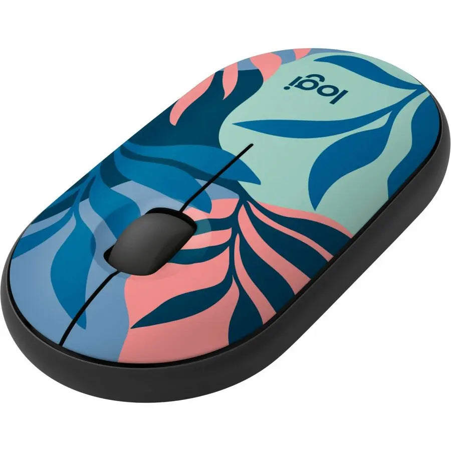 Logitech M340 Floral Leaves Wireless Mouse – Compact, Quiet, Recycled Plastic Design
