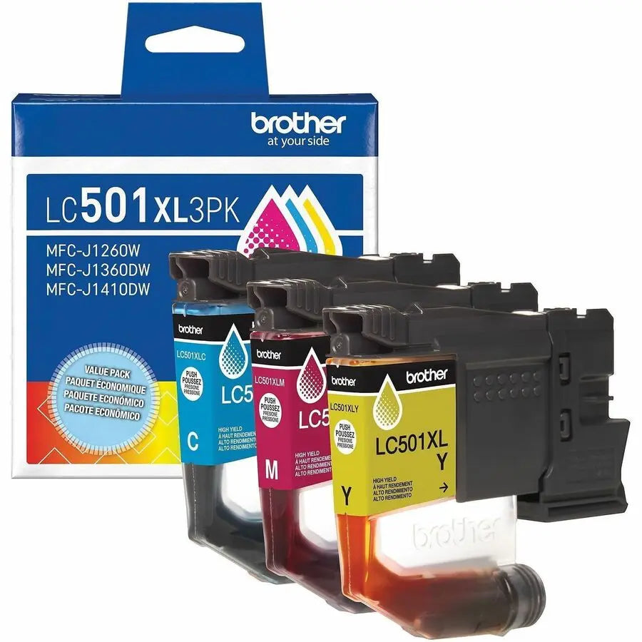 Brother LC501XL3PKS High Yield Ink Cartridge Multi-Pack for Brother MFC-J Series Printers