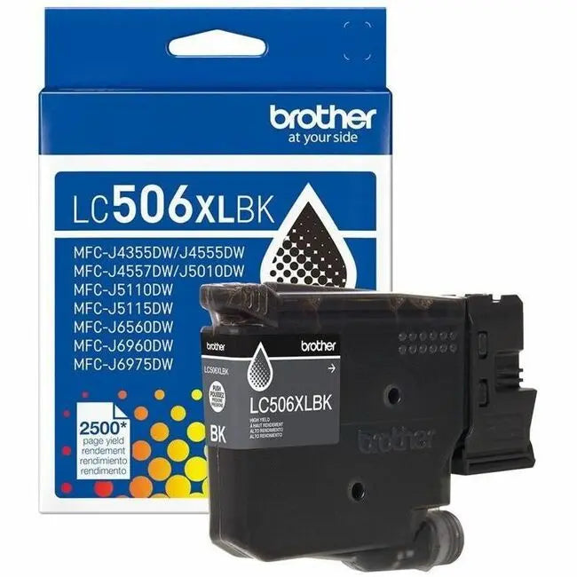 Brother Genuine LC506XLBK High Yield Black Ink Cartridge for Brother INKvestment Series Printers