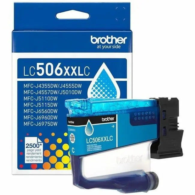 Brother Genuine LC506XXLC Super High Yield Cyan Ink Cartridge for Brother INKvestment Printers