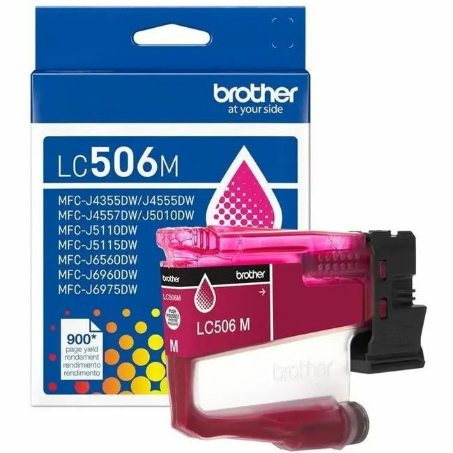 Brother Genuine LC506M Standard Yield Magenta Ink Cartridge for Brother INKvestment Series Printers