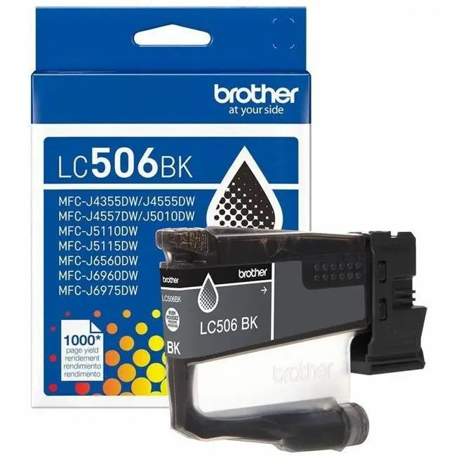 Brother Genuine LC506BK Standard Yield Black Ink Cartridge for Brother Inkjets