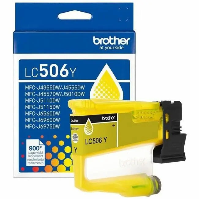 Brother Genuine LC506Y Standard Yield Yellow Ink Cartridge for Brother INKvestment Series Printers