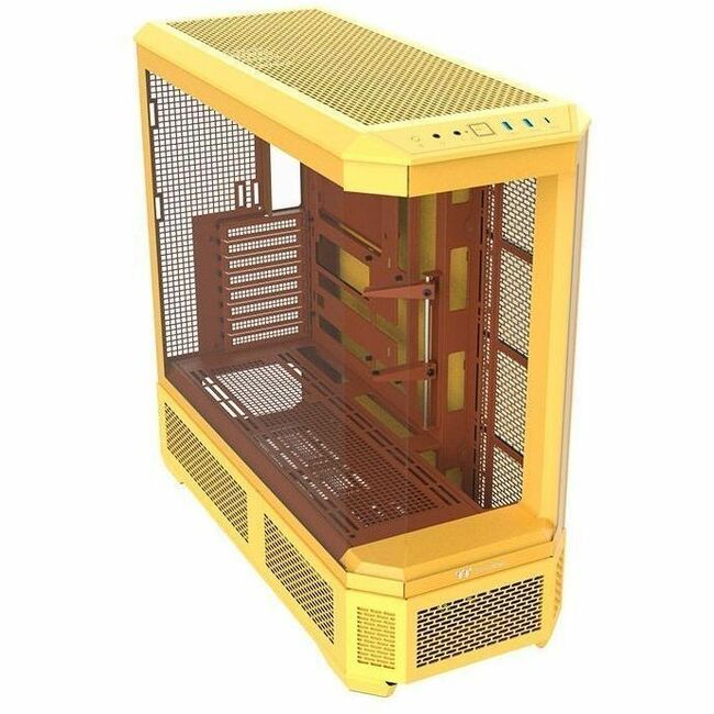 Thermaltake View 600 TG Butter Caramel Full Tower Chassis - E-ATX Gaming PC Case with RGB LCD and Tempered Glass Panels